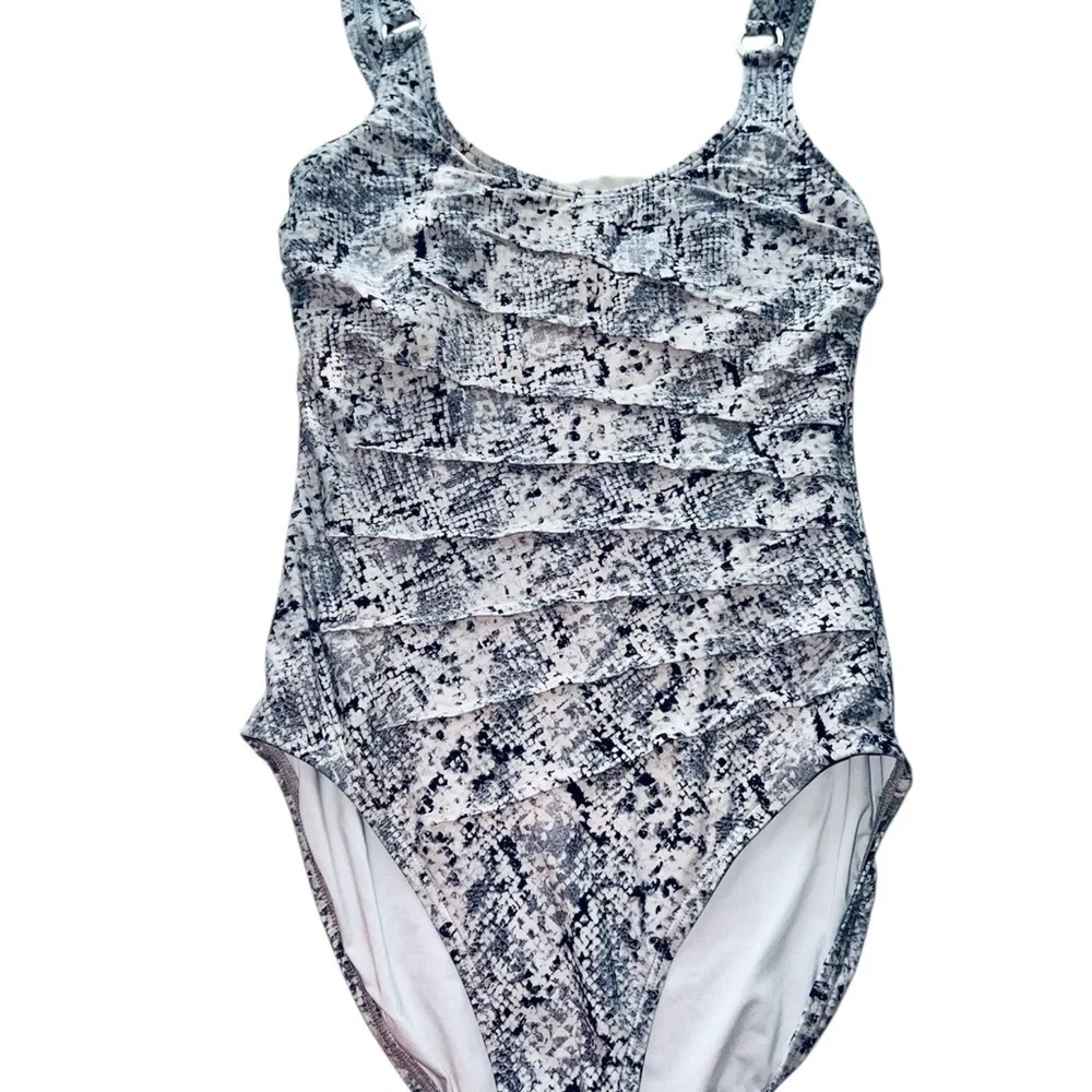 Calvin Klein Snakeskin One-Piece Swimsuit